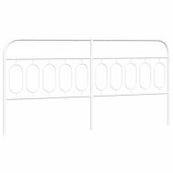 Метална резервна табла за легло, бяла, 200 см