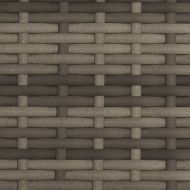 Двоен шезлонг със сенник и възглавници сив полиратан