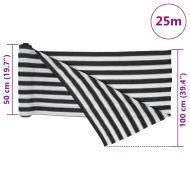 Засенчваща мрежа антрацит и бял 1x25 м HDPE 75 г/м²