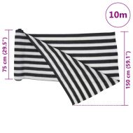 Засенчваща мрежа антрацит и бял 1,5x10 м HDPE 150 г/м²