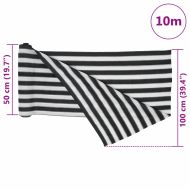 Засенчваща мрежа антрацит и бяло 1x10 м HDPE 195 г/м²