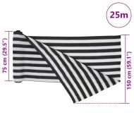 Засенчваща мрежа антрацит и бяло 1,5x25 м HDPE 195 г/м²