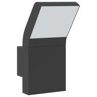 Външни LED стенни лампи, 2 бр, черен, лят алуминий