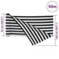 Засенчваща мрежа антрацит и бяло 1,5x50 м HDPE 75 г/м²