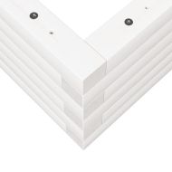 Градински сандък, бял, 90x60x23 см, масивна борова дървесина