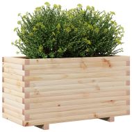 Градинска кашпа 90x40x49,5 см масивна борова дървесина