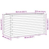 Градинска кашпа 90x40x49,5 см масивна борова дървесина