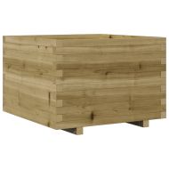Градинска кашпа, 70x70x49,5 см, импрегнирано борово дърво