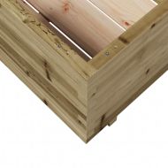 Градинска кашпа, 70x70x49,5 см, импрегнирано борово дърво