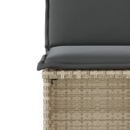 Бистро комплект с възглавници 3 части светлосив полиратан