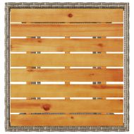 Бистро комплект с възглавници 3 части сив полиратан