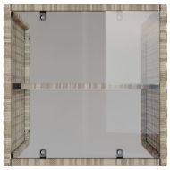 Градински комплект с възглавници, 4 части, светлосив полиратан