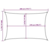 Платно-сенник, 160 г/м², правоъгълно, светлосиво, 2x3 м, HDPE