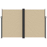 Прибираща се странична тента, бежова, 220x1200 см