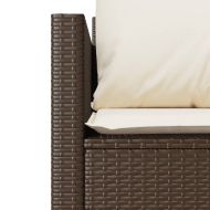 Бистро комплект с възглавници 3 части кафяв полиратан