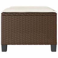 Бистро комплект с възглавници 3 части кафяв полиратан