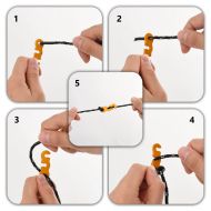 Опъващи въжета за палатка с ключове и рефлектори 8 бр 4 м 4 мм