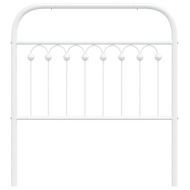 Метална резервна табла за легло, бяла, 90 см