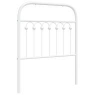 Метална резервна табла за легло, бяла, 75 см