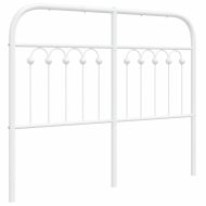 Метална резервна табла за легло, бяла, 120 см
