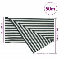 Засенчваща мрежа зелена и бял 1,8x50 м HDPE 75 г/м²