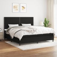 Боксспринг легло с матрак, черно, 200x200 см, плат