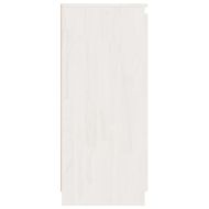 Странични шкафове, 3 бр, бели, борова дървесина масив