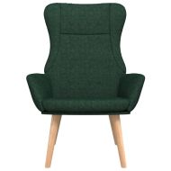 Релакс стол, тъмнозелен, текстил