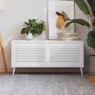 Врати за шкафове решетен дизайн 2 бр бял 39,5x59,4 см бор масив