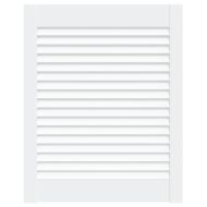 Врата за шкаф с решетен дизайн, бяла, 61,5x49,4 см, бор масив