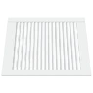 Врата за шкаф с решетен дизайн, бяла, 61,5x49,4 см, бор масив