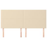 Табла за легло, кремава, 160x5x118/128 см, плат