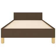 Рамка за легло без матрак, тъмнокафява, 90x190 см, плат