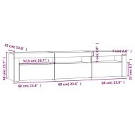 ТВ шкаф с LED осветление, сив сонома, 180x35x40 см