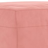 Пейка, розова, 100x35x41 см, кадифе