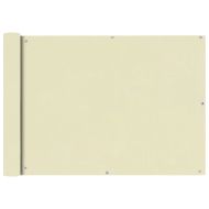 Балконски екран от оксфорд плат, 75x400 см, кремав