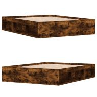 Рамка за легло, опушен дъб, 160x200 см