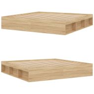 Рамка за легло, дъб сонома, 200x200 см