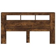 LED горна табла, опушен дъб, 180x18,5x103,5 см, инженерно дърво