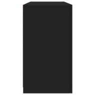 Сайдборд с LED светлини, черен, 123x37x67 см