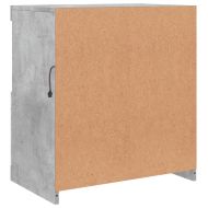 Сайдборд с LED светлини, бетонно сив, 60x37x67 см