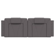 Мека табла за легло Viana, сива, 140 см, изкуствена кожа