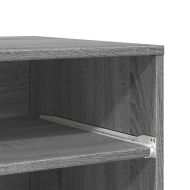 Стойка за принтер с колелца, сив сонома, 60x48x74 см