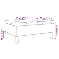Табуретка, пачуърк, 77x55x31 см, плат