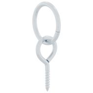 Халки за катинар с винт, 3 бр, сребристи, стомана