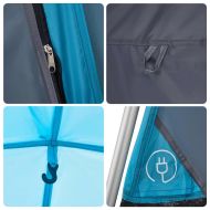 Семейна палатка, кабинна, 7-местна, синя, бързо освобождаване