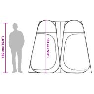 Палатка за уединение, сива и оранжева, изскачаща, водоустойчива