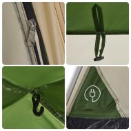 Семейна палатка куполна 8-местна зелена бързо освобождаване