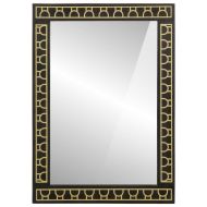 Огледало за баня 50x70x2,5 см мангово дърво масив и стъкло