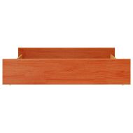 Чекмеджета за легло, 2 бр, восъчнокафяви, бор масив